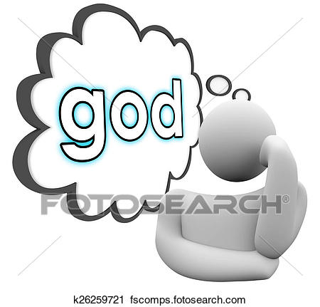 450x431 Clipart Of God Thinker Thought Cloud Faith Religion Belief