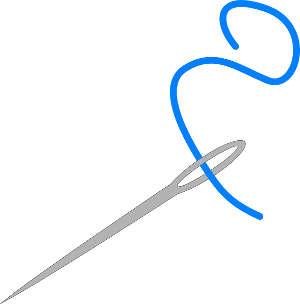 588x596 Needle And Blue Thread Clip Art