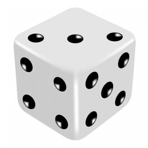 500x500 16mm White Three Way Force Dice