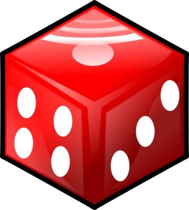 383x425 One Dice Clipart