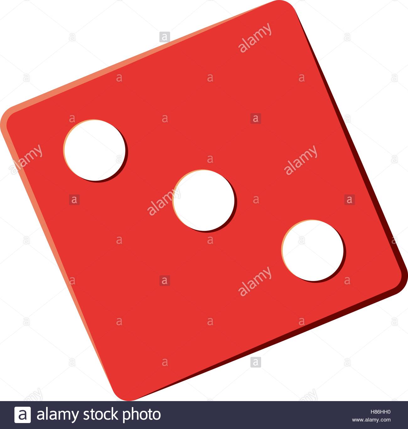 1300x1368 Silhouette Color Dice Number Three Vector Illustration Stock