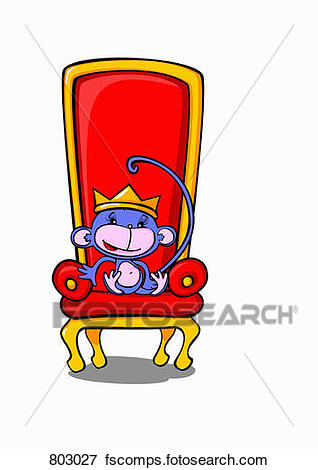 318x470 Clip Art Of A Monkey Sitting On A Throne Wearing A Crown 803027
