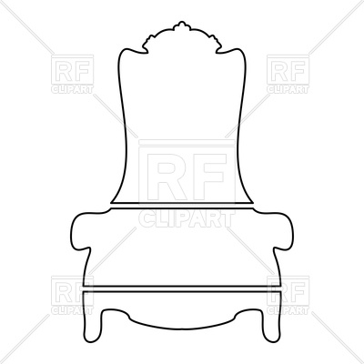 400x400 Throne Outline On White Background