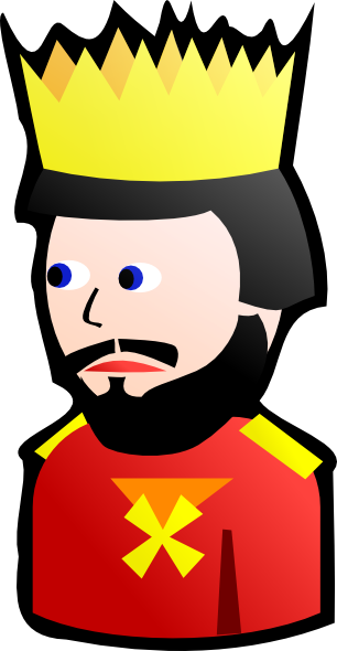 306x590 King Sitting On Throne Clipart