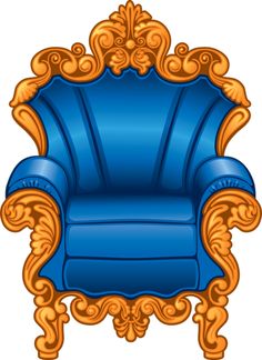 236x324 Throne Clipart Blue