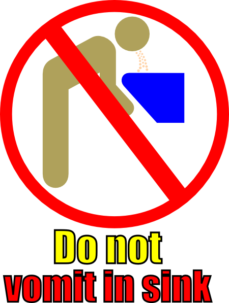 450x597 Do Not Vomit In Sink Clip Art