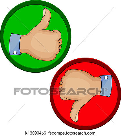 418x470 Clip Art Of Hand Gesture Like Unlike With Thumb K13390456