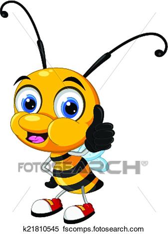 337x470 Clipart Of Bee Cartoon Thumb Up K21810545