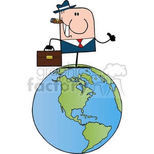 300x300 Royalty Free Businessman With A Thumbs Up 383329 Vector Clip Art