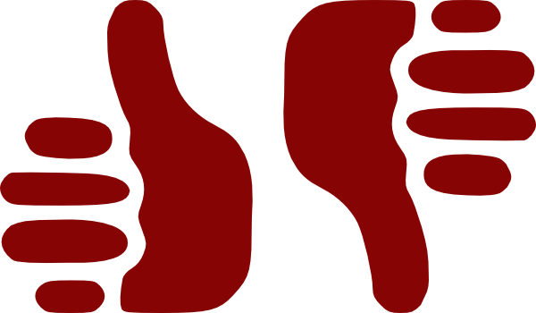 600x350 Thumbs Up Thumbs Down Clip Art
