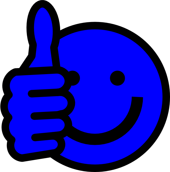 594x601 Blue Thumbs Up Clip Art