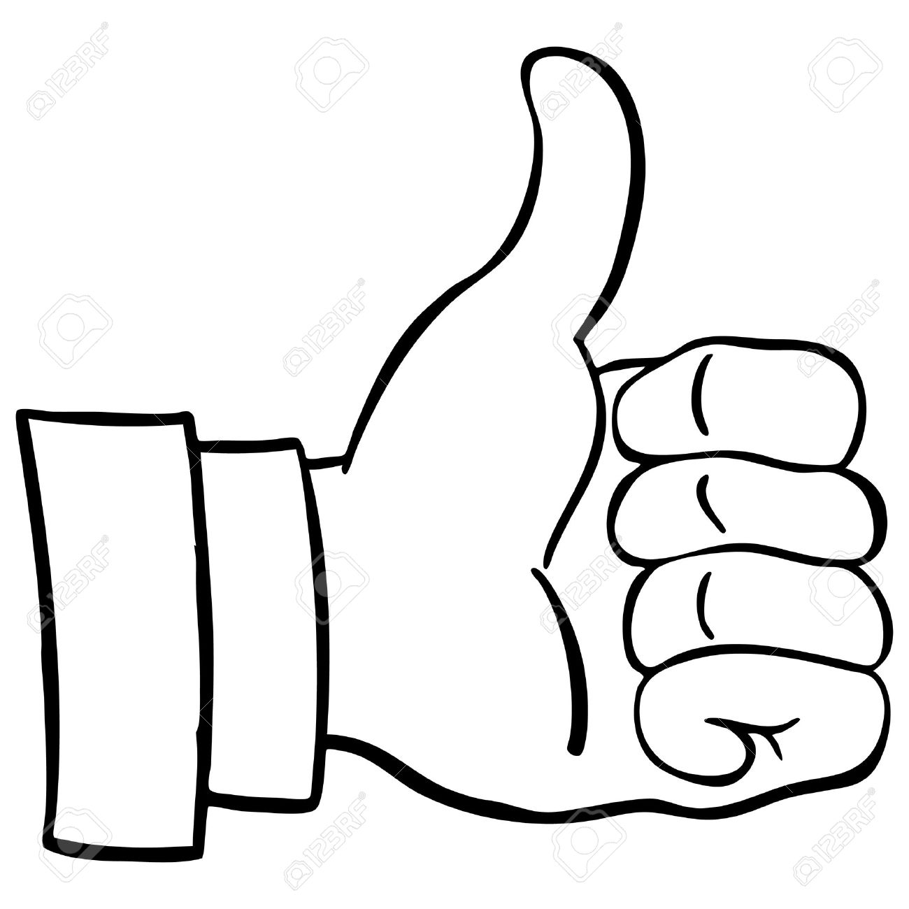 1300x1300 White Clipart Thumbs Up