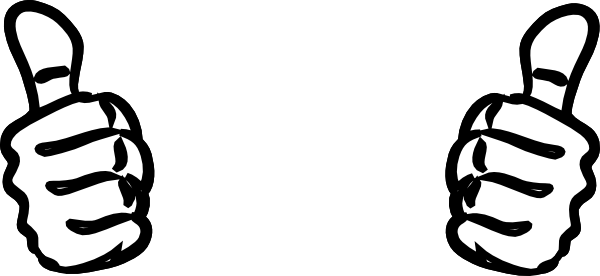 600x276 Two Thumbs Up Clip Art