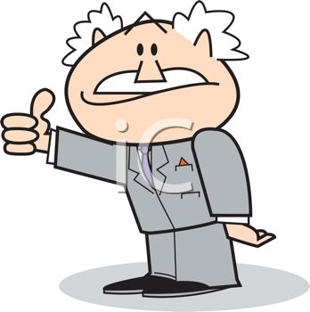 348x350 Cartoon Boss Giving The Thumbs Up