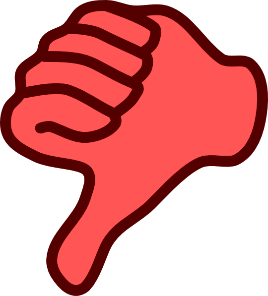 540x597 Red Thumbs Down Clip Art
