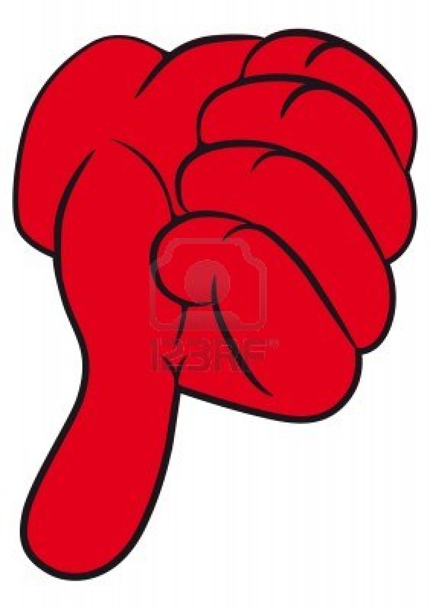 846x1200 Red Clipart Thumbs Down