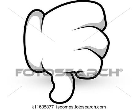 450x361 Clip Art Of Cartoon Hand Thumbs Down Vector K11635877