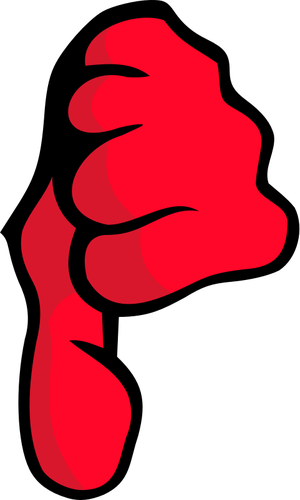 300x500 Vector Clip Art Of Red Fist Thumbs Down Public Domain Vectors