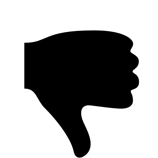 512x512 Free Black Thumbs Down Icon