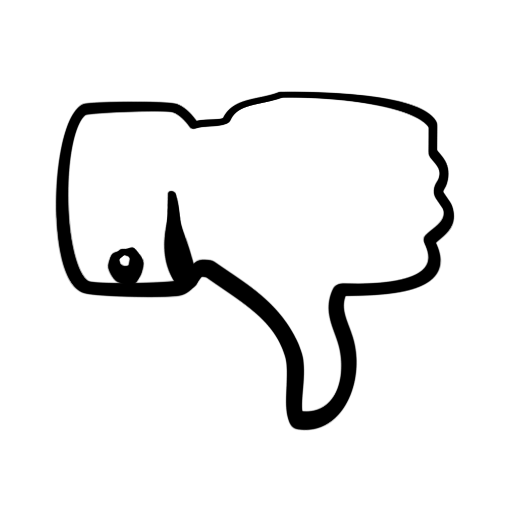 512x512 No Thumbs Down Clipart