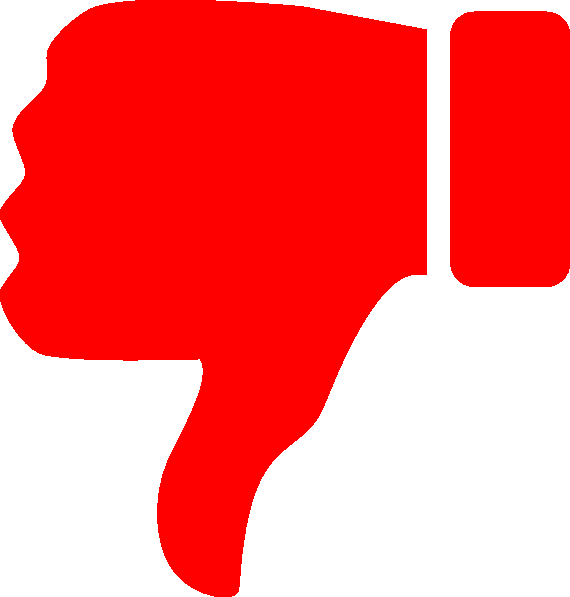 570x597 Red Clipart Thumbs Down