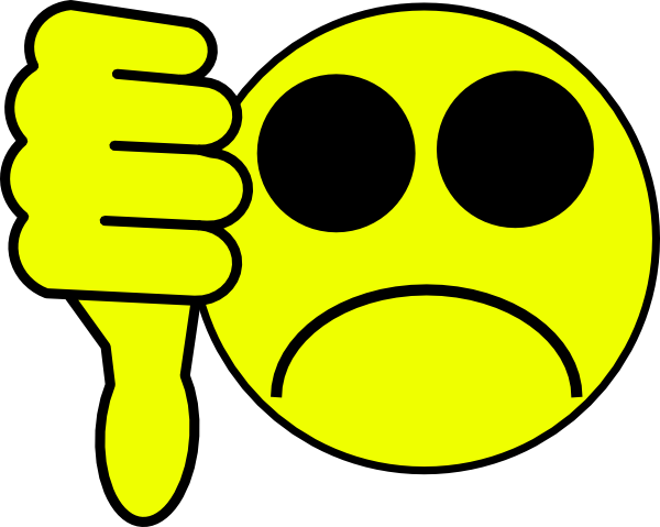 600x479 Sad Face Thumbs Down Clipart