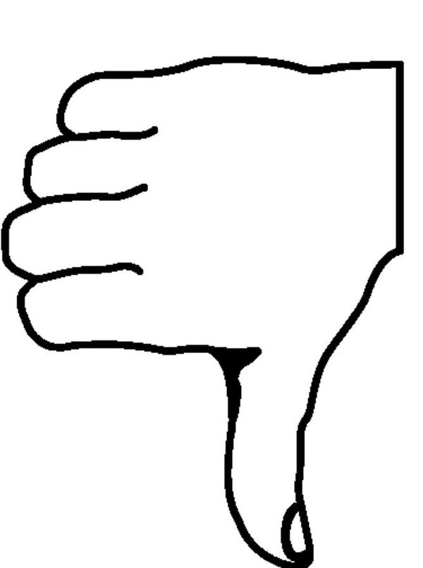 600x806 Thumbs Down Outline Clipart