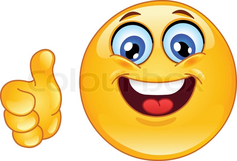 800x543 Thumb Up Emoticon Stock Vector Colourbox