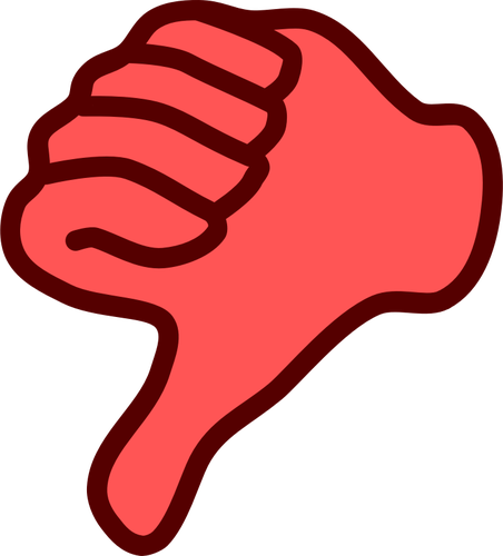 452x500 Color Vector Illustration Of Fist Showing Thumb Sideways Public