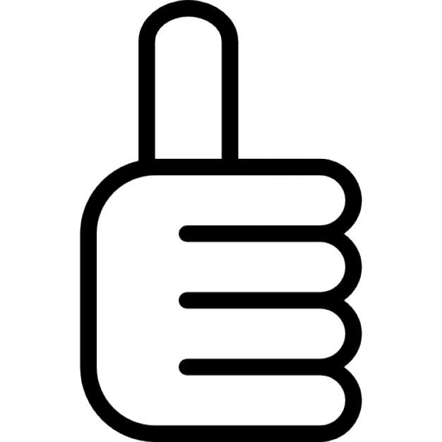 626x626 Thumb Up Hand Outline Interface Symbol Icons Free Download