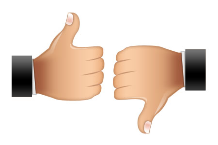 450x300 Thumbs Up Thumbs Down Clipart 2238977