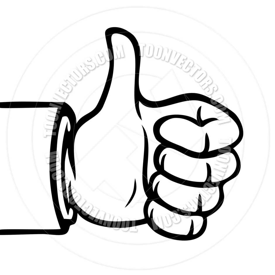 940x940 Black And White Thumbs Up By Colin Cramm Illustration Amp Animation