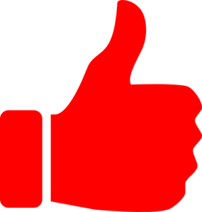 285x299 Red Thumbs Up Clip Art
