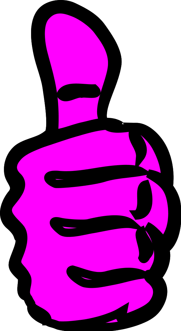 600x1098 Thumbs Up Vector Clip Art