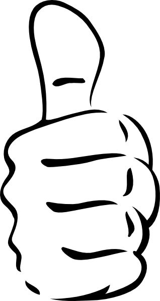 Thumbs Up Black And White
