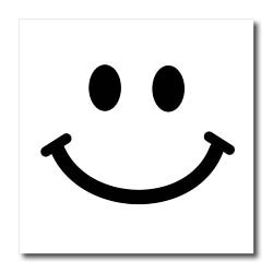 250x250 Smiley Face Black And White Collection