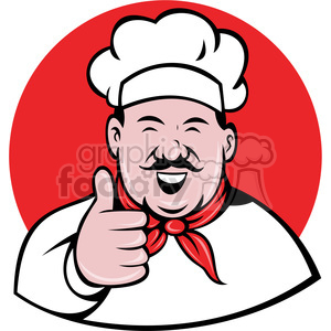 300x300 Royalty Free Chef Giving A Thumbs Up Clip Art 388375 Vector Clip