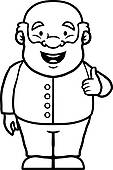113x170 Clip Art Of Black And White Man With Thumbs Up K16210217