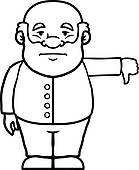 139x170 Clip Art Of Old Man Giving Thumbs Up K15580489