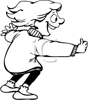 309x350 Royalty Free Clipart Image Exuberant Woman Giving A Thumbs Up