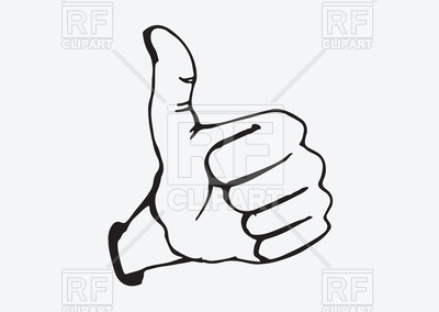 400x284 Thumbs Up Symbol Hand Drawn Style Royalty Free Vector Clip Art