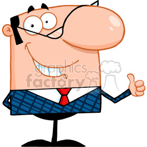 300x300 Royalty Free Royalty Free Smiling Business Manager Showing Thumbs