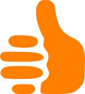 273x299 Orange Thumbs Up Clip Art