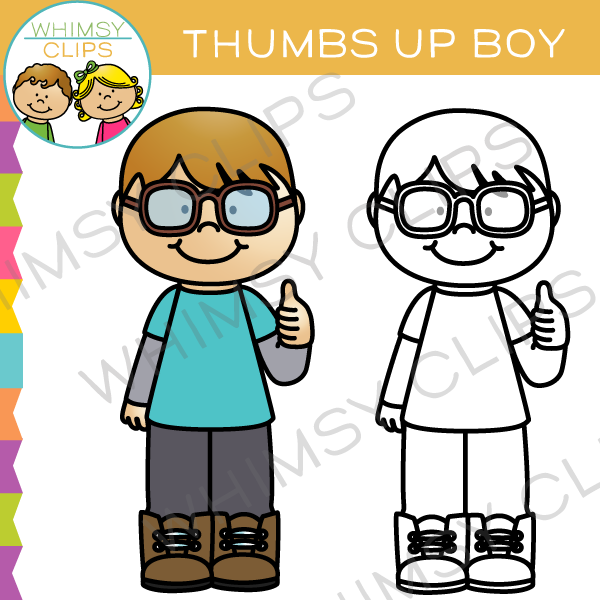 600x600 Thumbs Up Boy Clip Art , Images Amp Illustrations Whimsy Clips