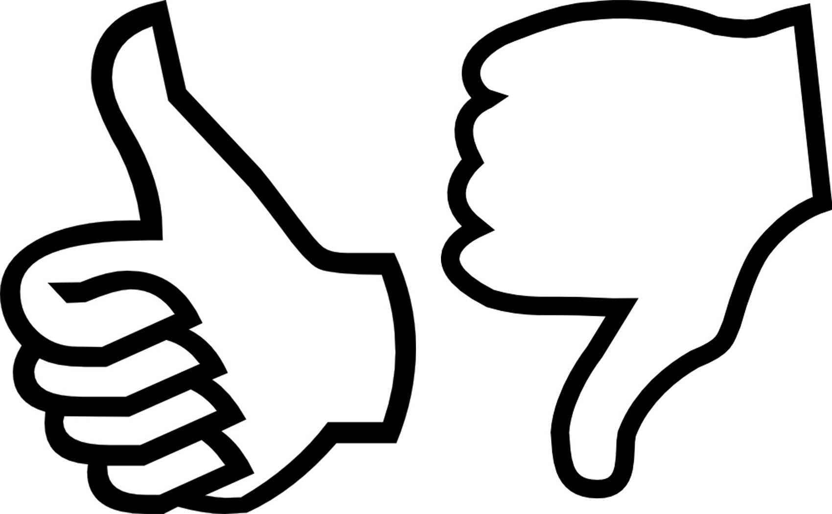 1700x1050 Thumbs Up And Down Clipart Clip Art