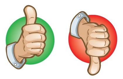 420x270 Thumbs Up Thumbs Down Clipart