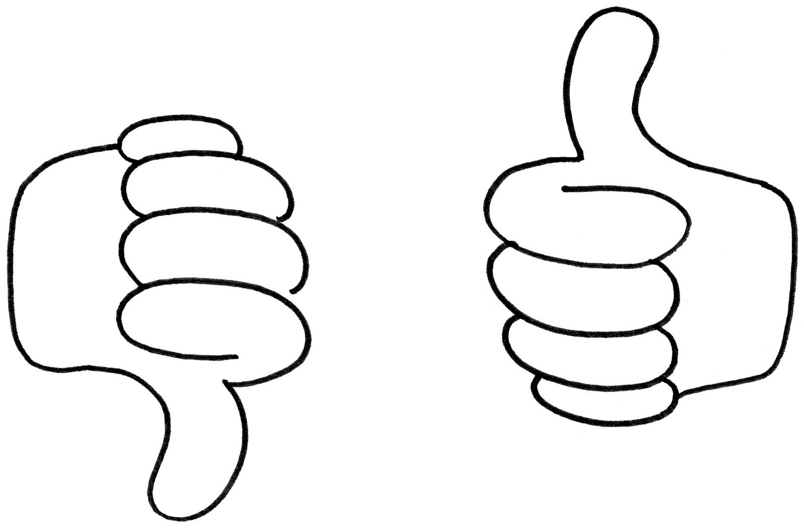 1600x1055 Clipart Of Thumbs Up And Thumbs Down