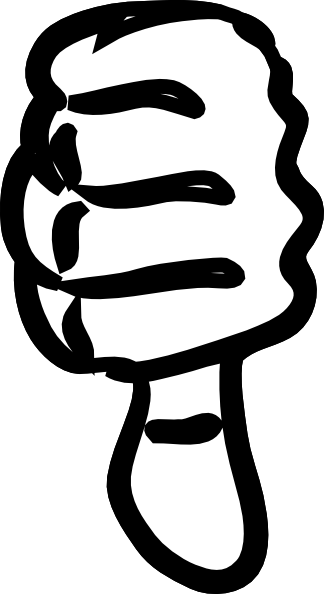 324x594 Black And White Thumbs Up Clipart