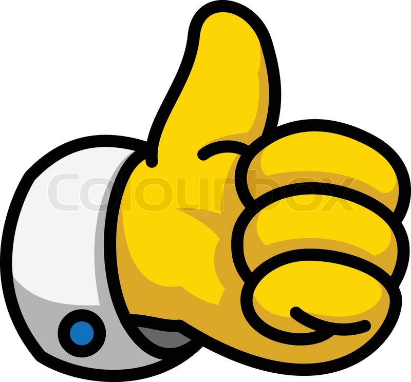 800x744 Cartoon Likethumbs Up Symbol Stock Vector Colourbox