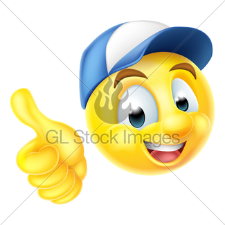 325x325 Carpenter Emoji Emoticon With Hammer Gl Stock Images